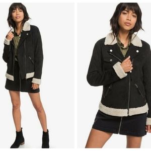𝗥𝗢𝗫𝗬 Gateway Games Faux Suede Pilot Jacket